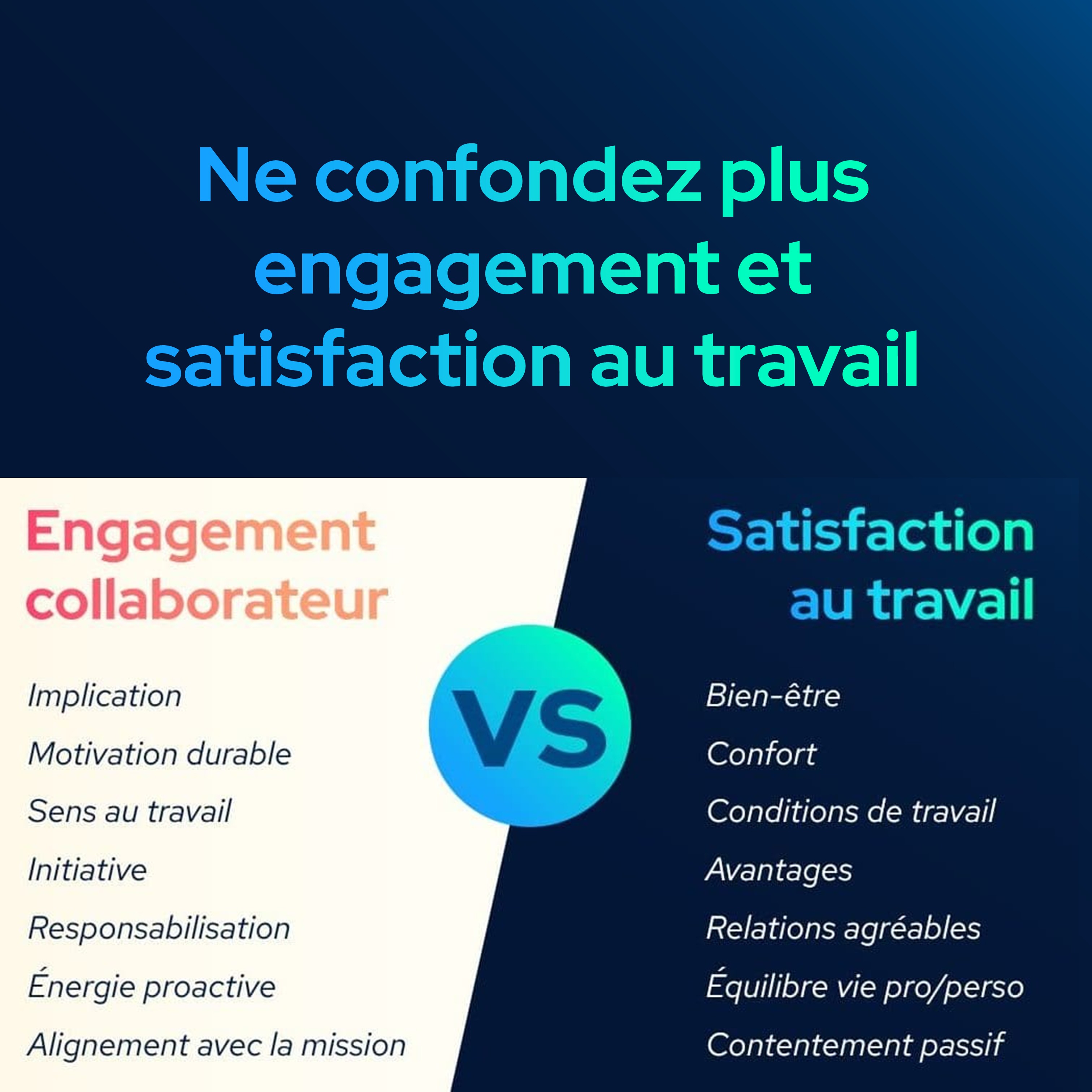 Ne confondez plus engagement et satisfaction au travail